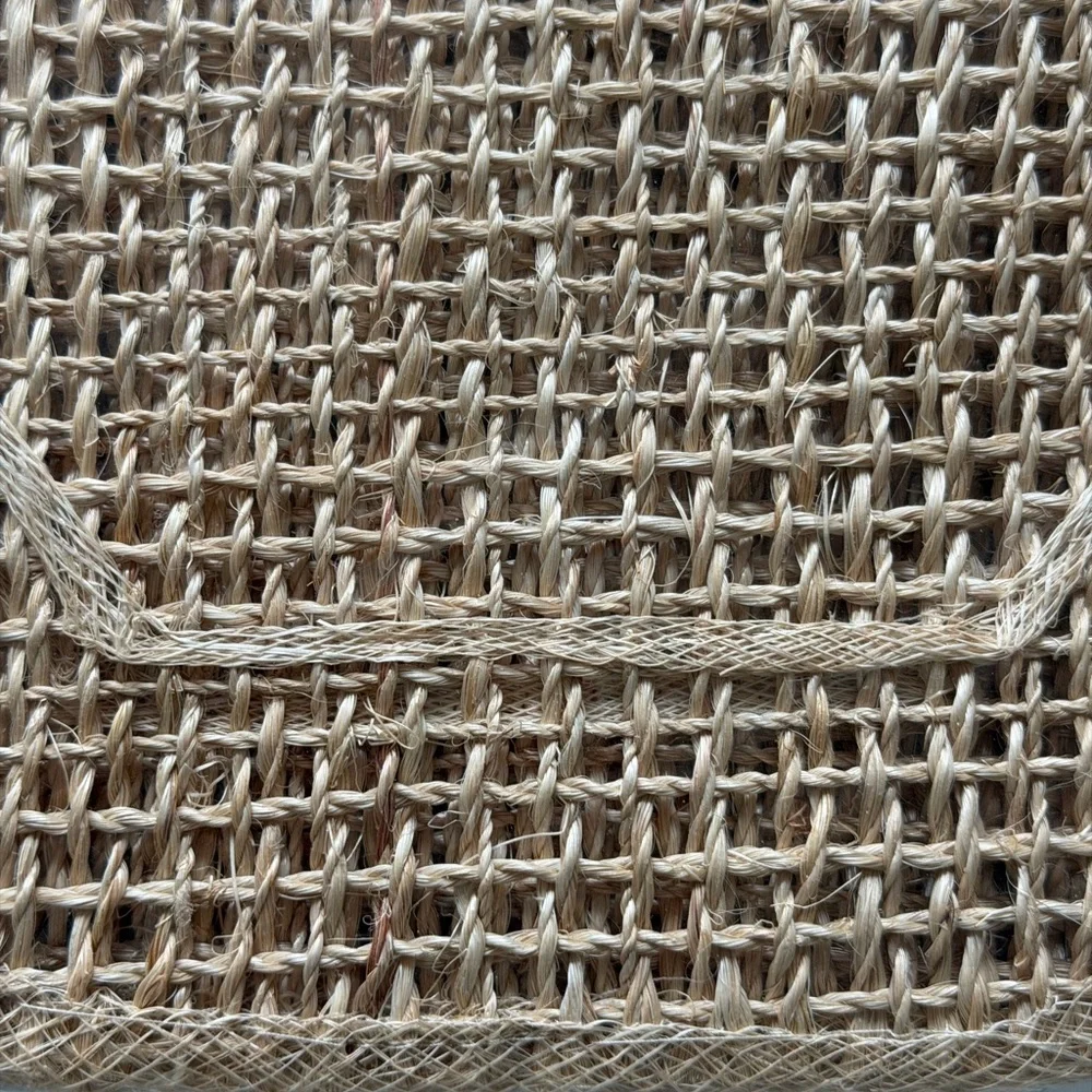Abaca Twine Placemats Set Of 6 Napkins & Rings Boho Coastal Table Decor